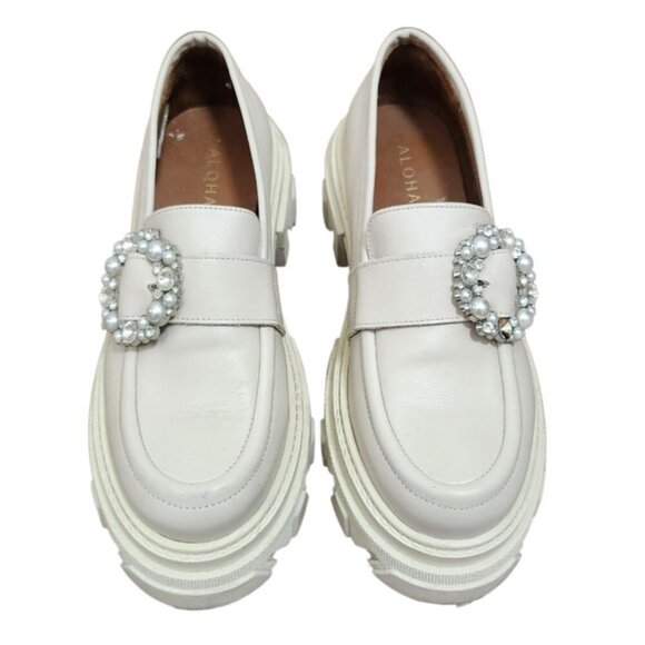 Alohas Trailblazer Crystal Beige Loafer Shoe EU 42 /US 11-11.5 - Picture 2 of 16